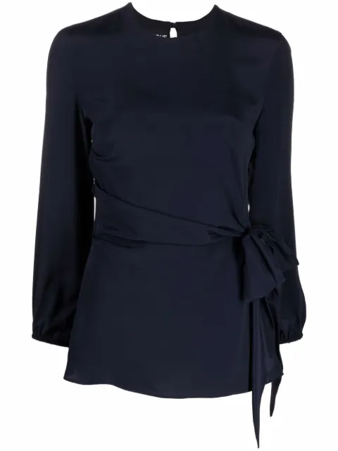Boutique Moschino tie-waist longsleeved blouse