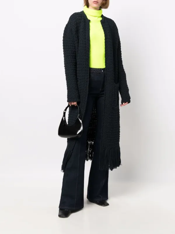Antonino Valenti chunky knit frayed edge cardi coat Farfetch