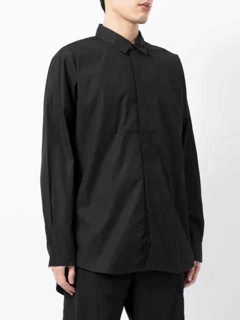 Attachment long-sleeved Concealed Shirt 