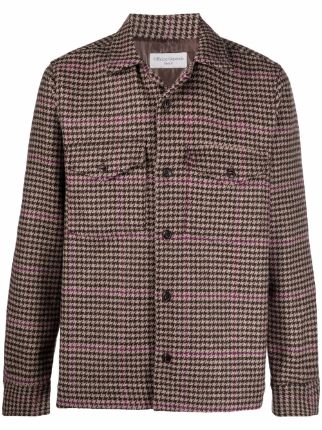 houndstooth shirt jacket