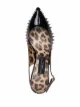 Philipp Plein patent leather d??collet?? studded heels