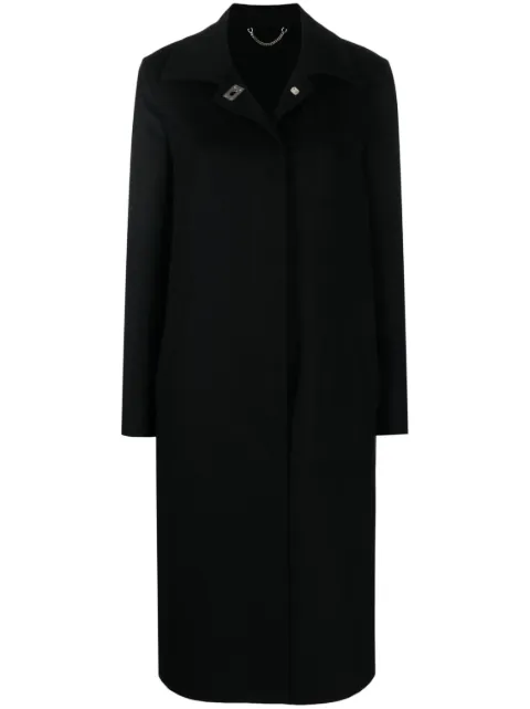 Ferragamo logo plaque single-breasted coat