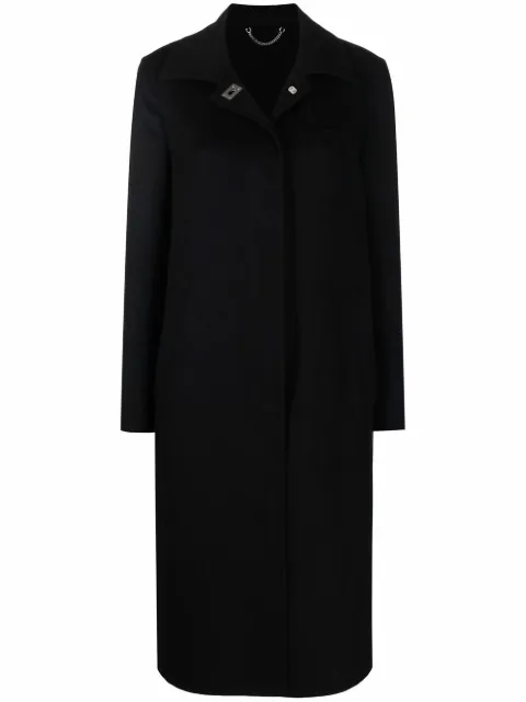 Ferragamo logo plaque single-breasted coat