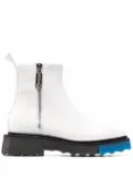 Off-White contrast panel ankle boots