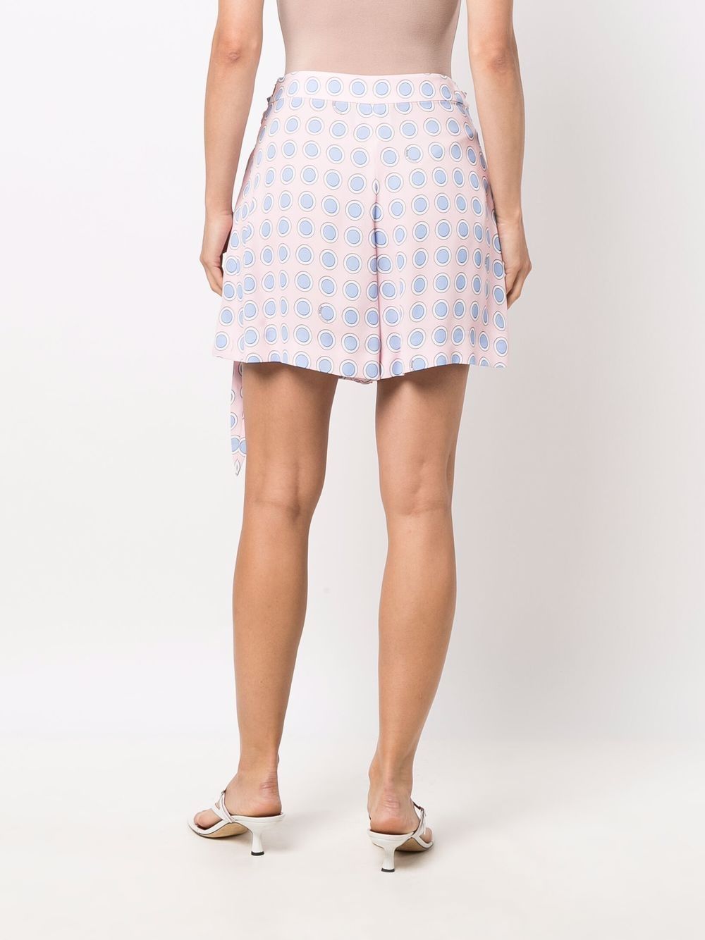 Shop Boutique Moschino Spot-print Tied-waist Shorts In Pink