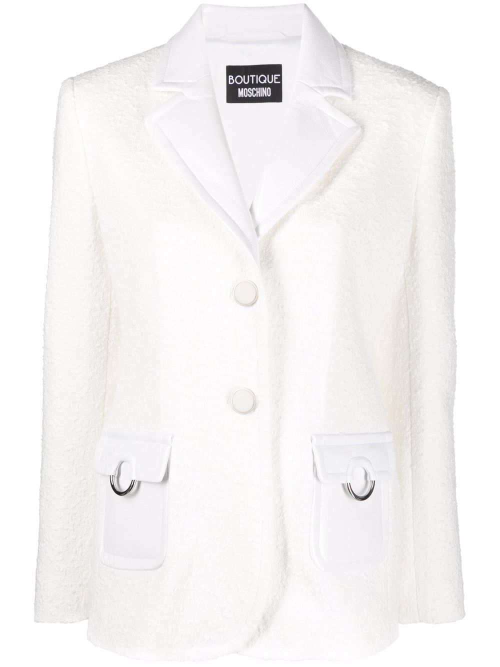 BOUTIQUE MOSCHINO NOTCHED-LAPEL SINGLE-BREASTED JACKET 