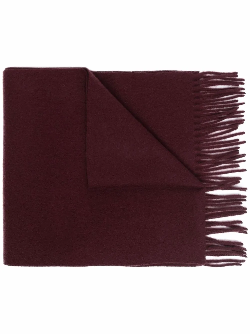 

Vivienne Westwood logo print fringed scarf - Red