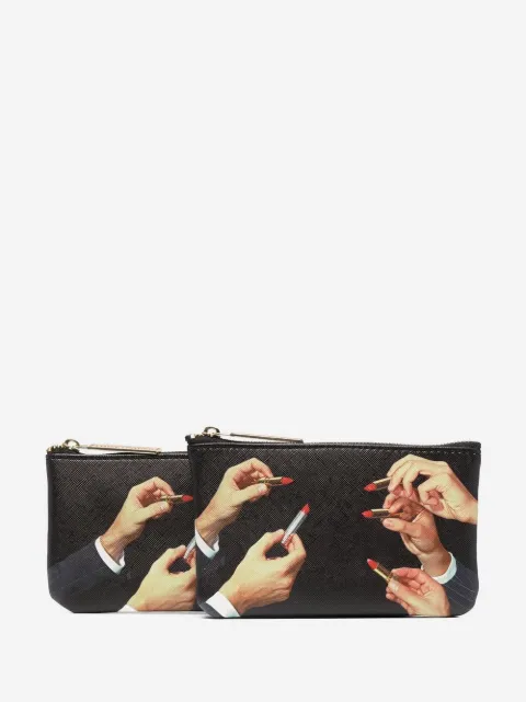 Seletti graphic-print textured wallet