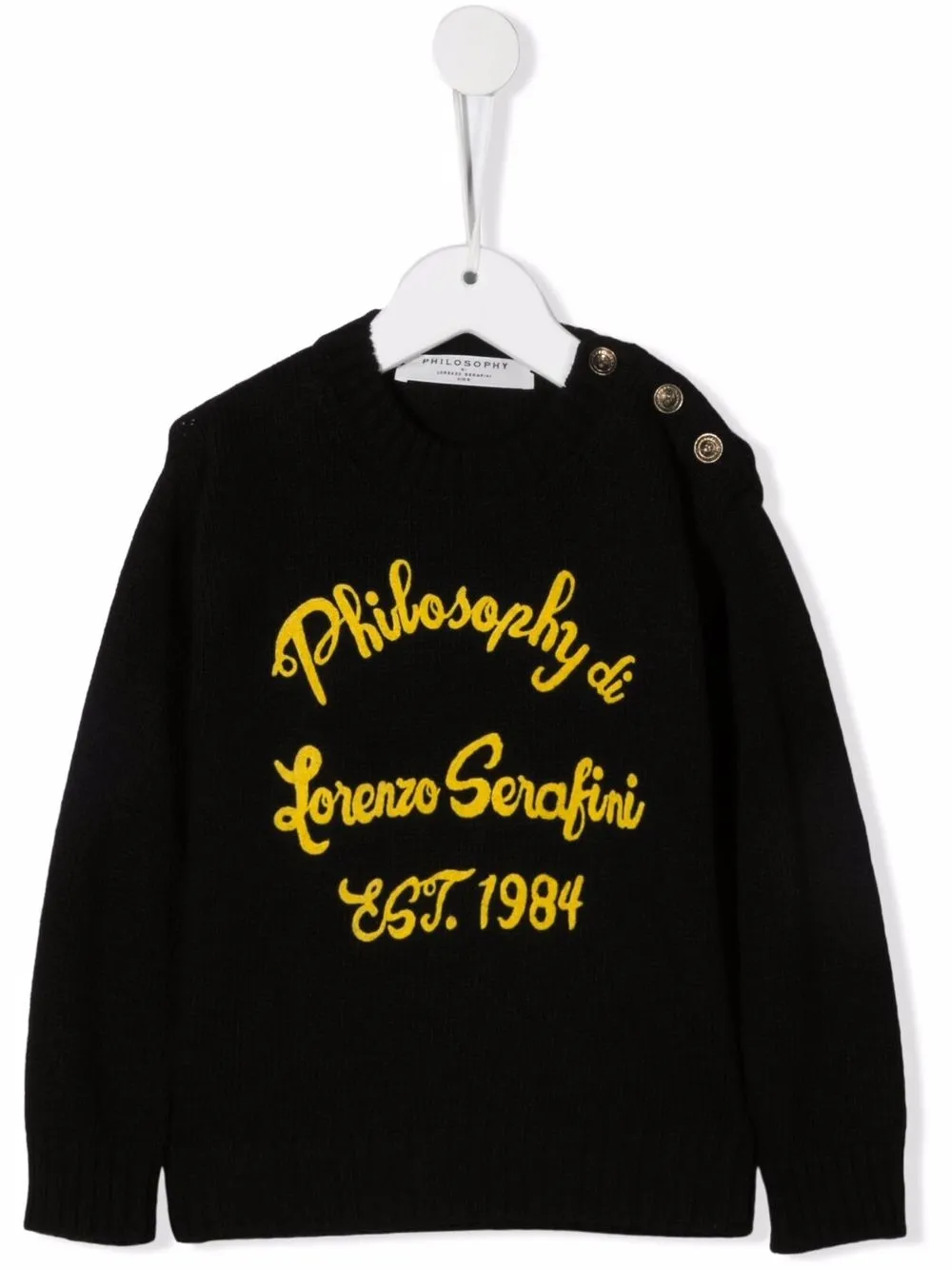 

Philosophy Di Lorenzo Serafini Kids TEEN logo-print crew neck jumper - Black