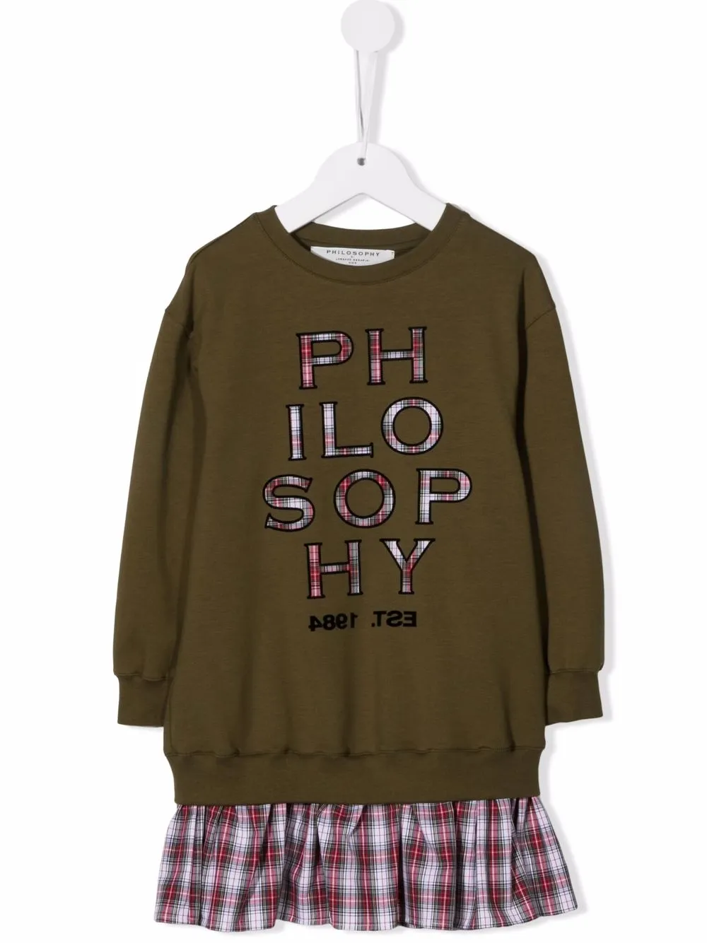 фото Philosophy di lorenzo serafini kids платье-свитер с круглым вырезом и логотипом