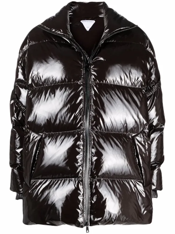 high shine down jacket