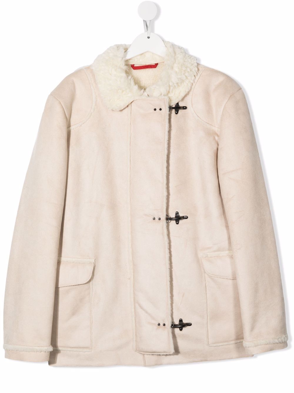 

Fay Kids TEEN faux-shearling trimmed jacket - Neutrals