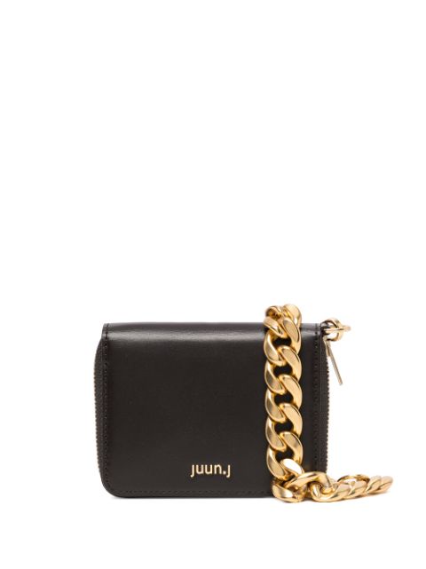 Juun.J logo-plaque cable-link wallet