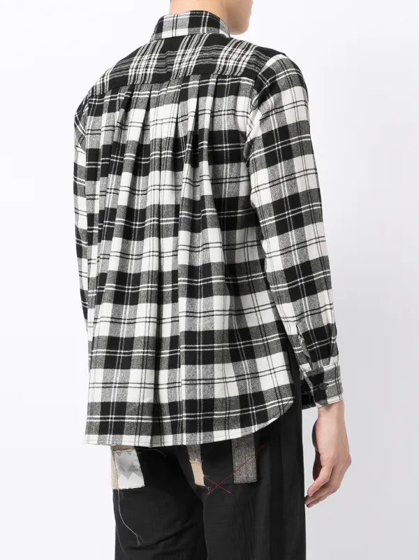 Fumito Ganryu Pleated Flannel Shirt - Farfetch