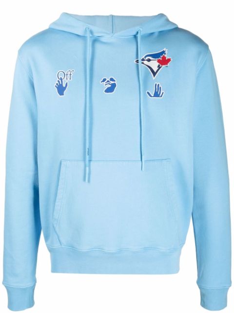 Off-White x MBL Blue Jays logo-print hoodie Men