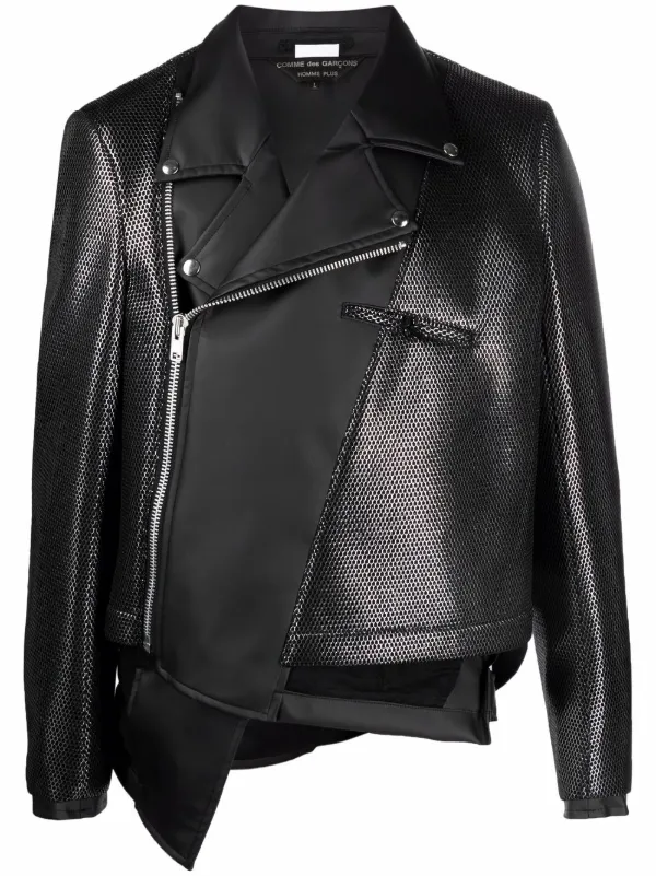 contrasting biker jacket