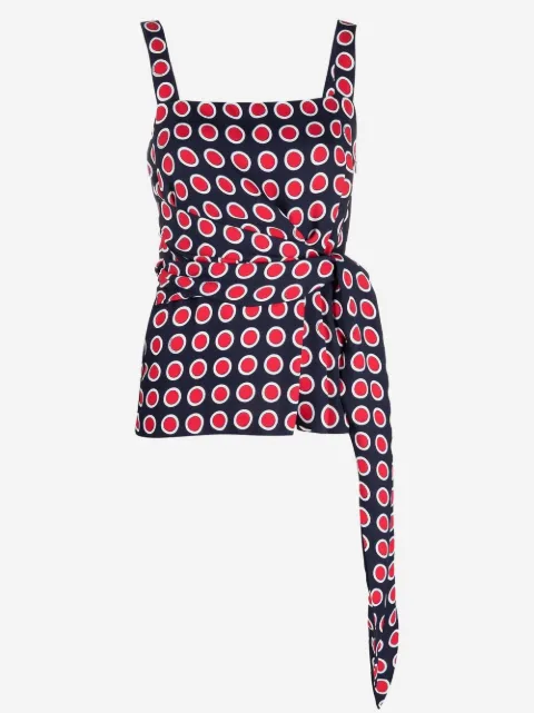 Boutique Moschino polka-dot belted tank top 
