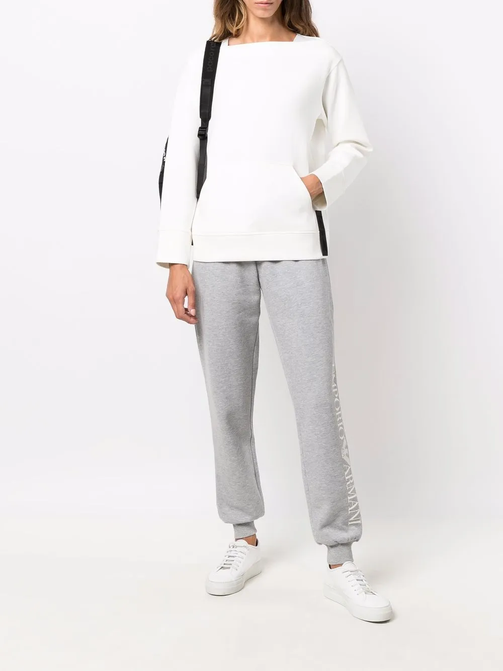фото Emporio armani толстовка с длинными рукавами и квадратным вырезом