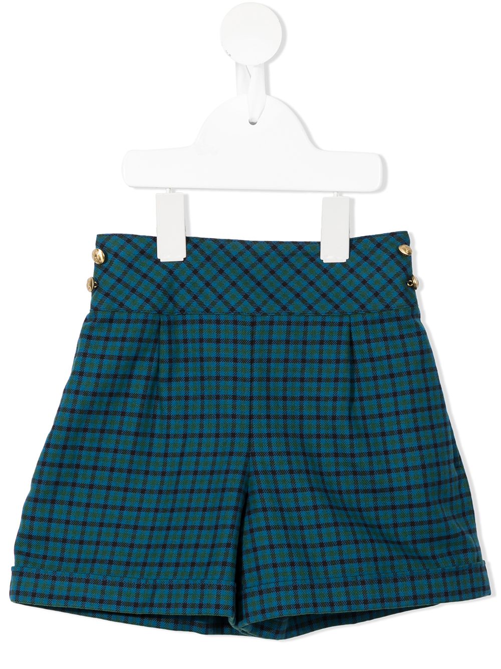 Image 1 of Familiar check high-waisted shorts
