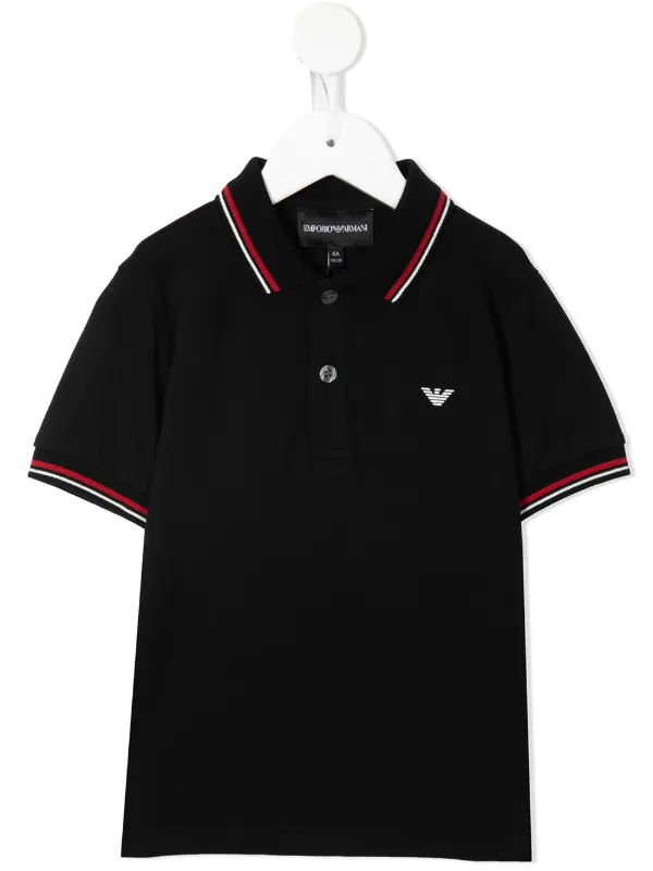 striped border polo shirt