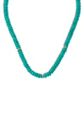 Mateo 14kt yellow gold malachite and diamond station necklace