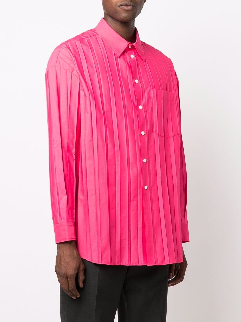 фото Jacquemus плиссированная рубашка с длинными рукавами