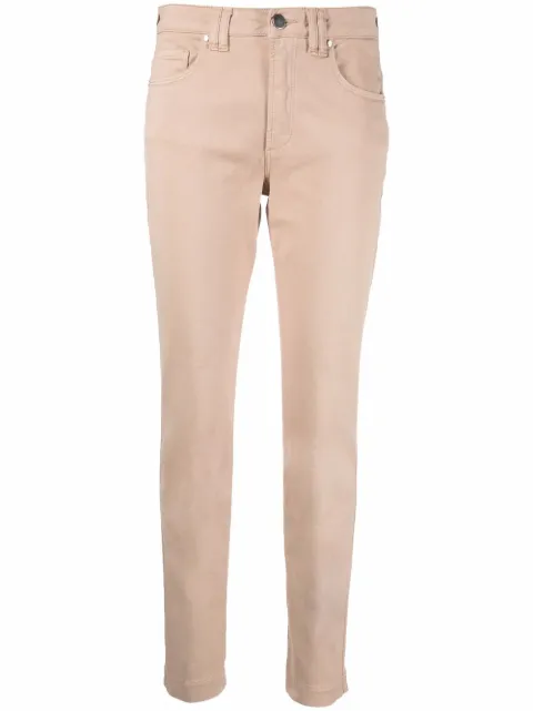 D.Exterior slim-cut straight-leg trousers