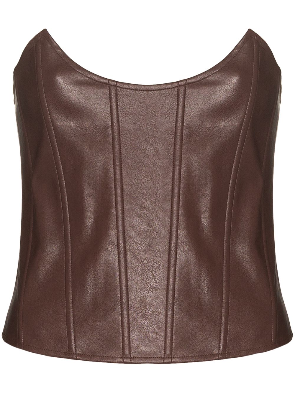 Image 1 of Miaou Leia vegan-leather corset top
