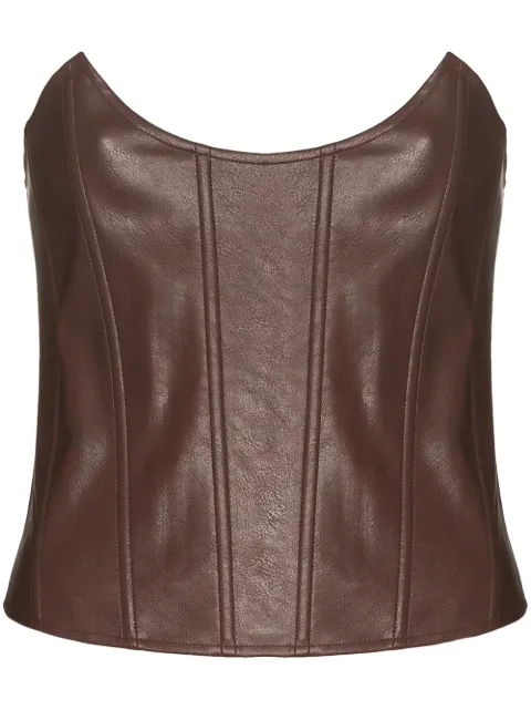 Miaou Leia vegan-leather corset top
