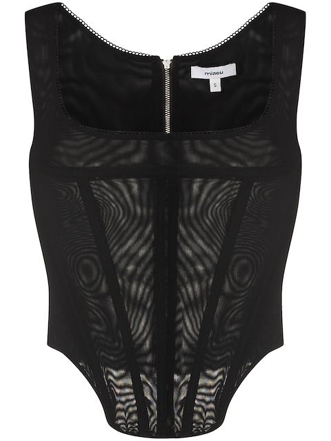 Miaou Campbell corset-style top