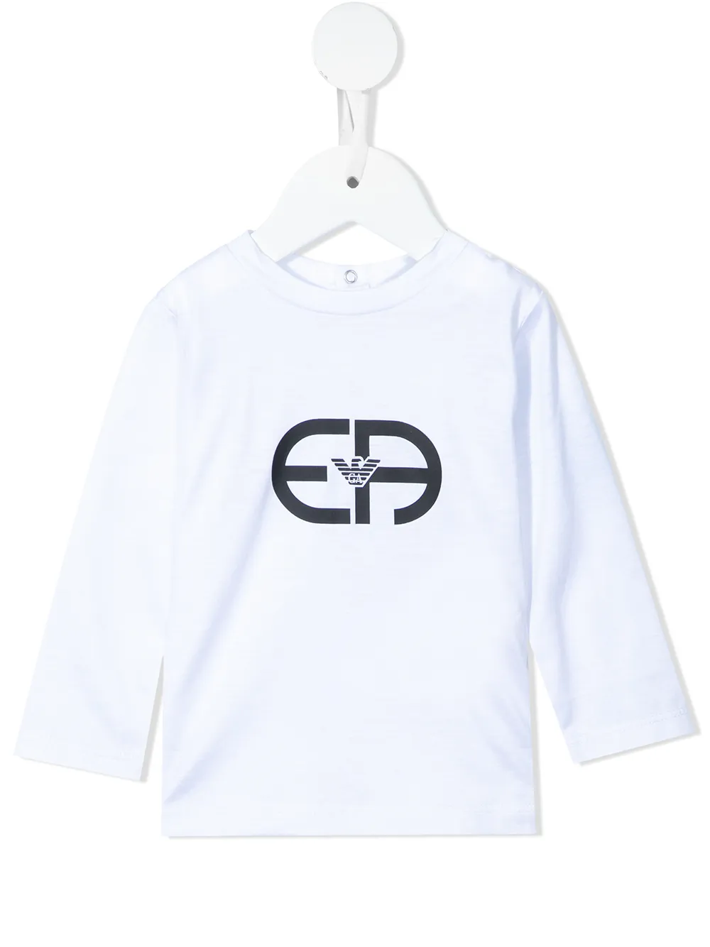 

Emporio Armani Kids playera con logo estampado - Blanco