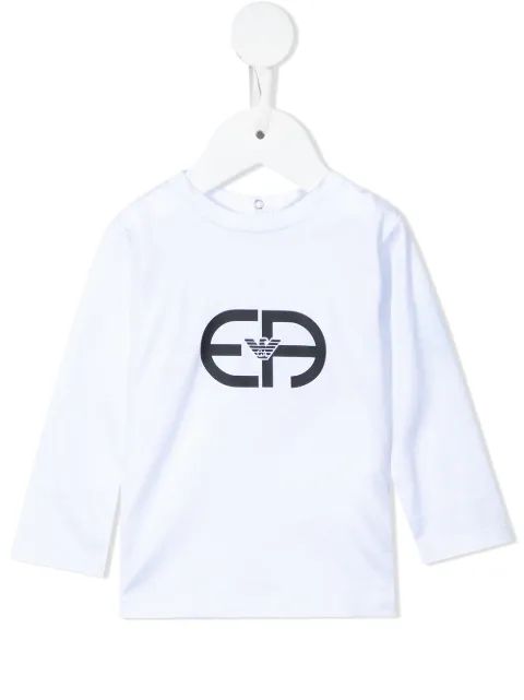 Emporio Armani Kids logo-print long-sleeved T-shirt