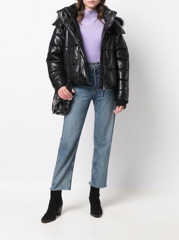 dkny hooded puffer jacket