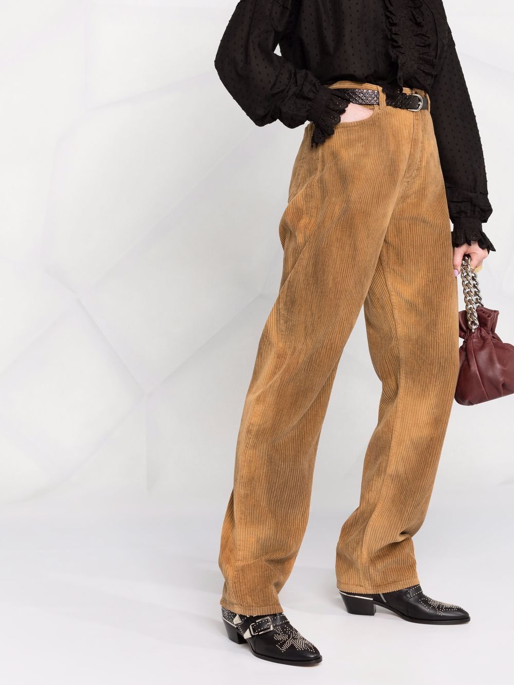 фото Etro вельветовые брюки с завышенной талией