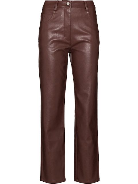 Miaou vegan-leather straight leg trousers