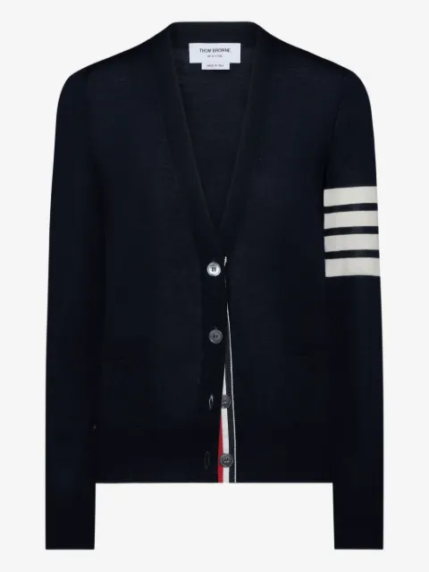 Thom Browne merino wool 4-Bar relaxed fit V-neck cardigan