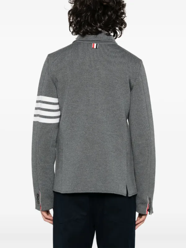 Thom Browne 4BAR ニットジャケット | グレー | FARFETCH JP