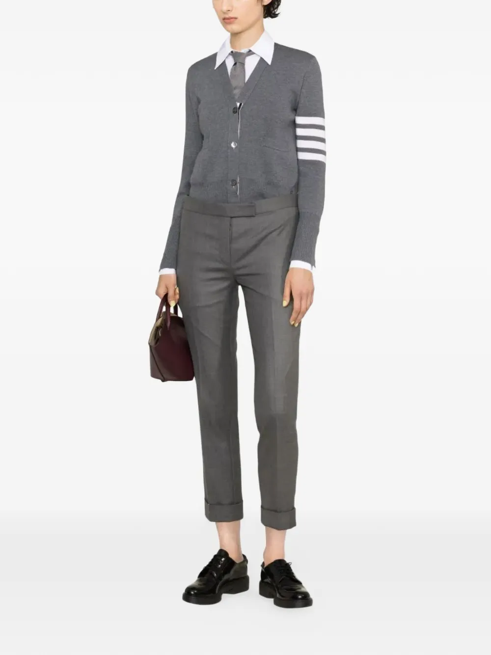  Thom Browne Super 120s Cropped Hose   Grau 