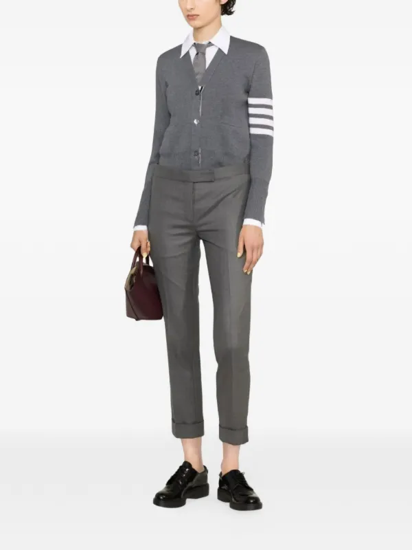 Thom Browne Super 120s クロップドパンツ | グレー | FARFETCH JP