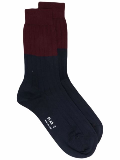 Plan C chaussettes en maille nervurée