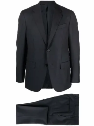 Zegna Trofeo 600 single-breasted wool-silk Suit | Black | FARFETCH JO