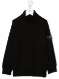 Stone Island Junior logo roll-neck jumper - Black