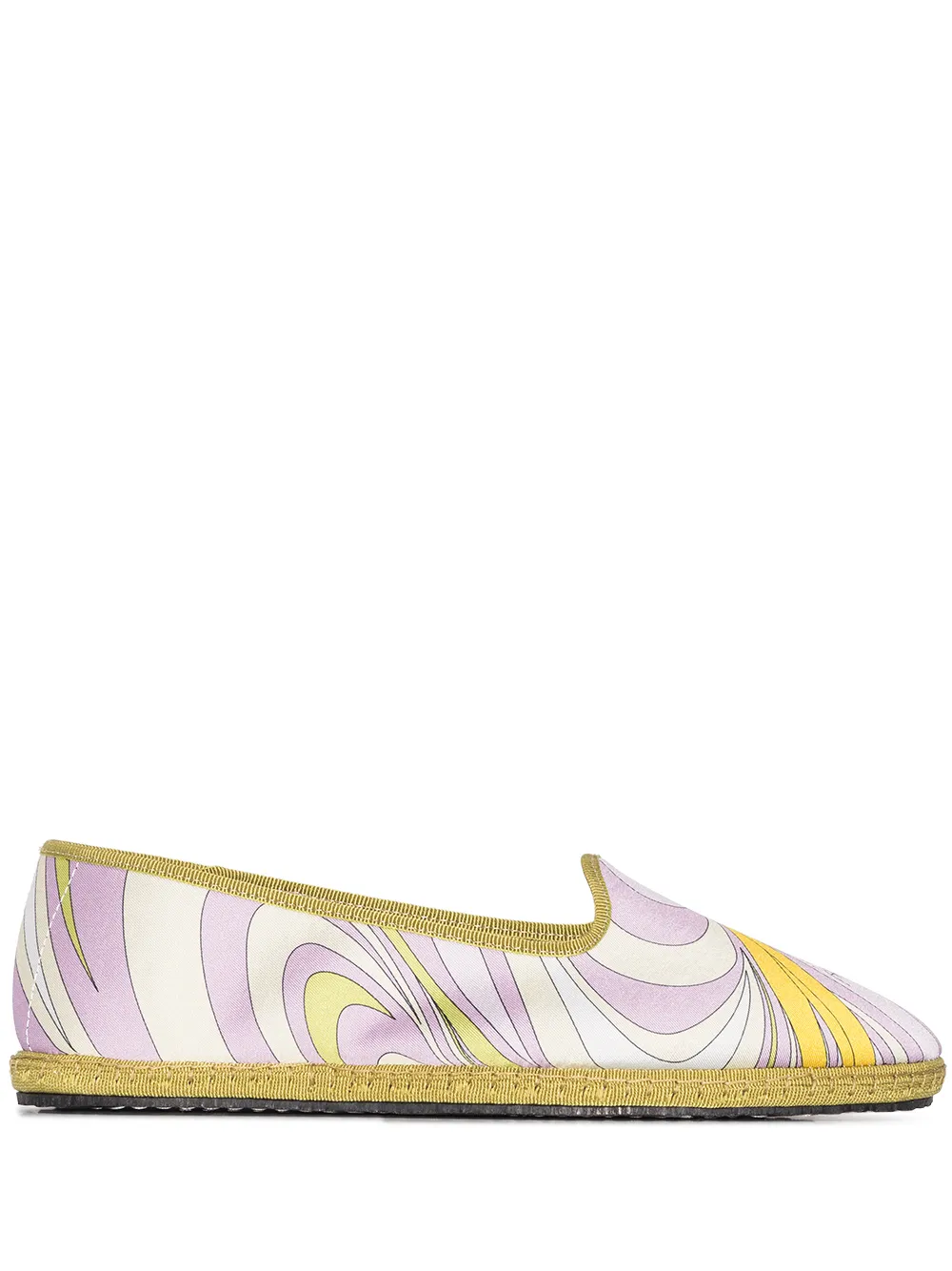 

PUCCI Vortici-print Friulane round-toe slippers - Grey