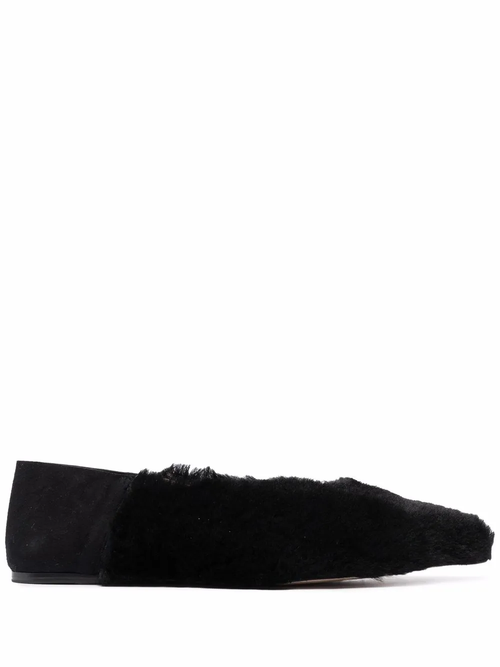 

Studio Amelia pointed-toe babouche fur slippers - Black