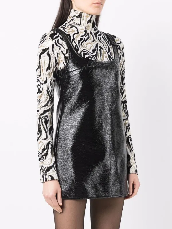 Vinyl Dress - Black - Size 44 - Courrges