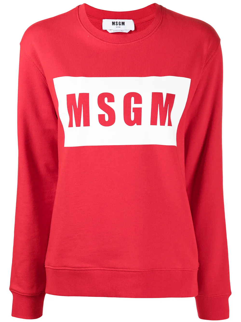 

MSGM sudadera con logo estampado - Rojo