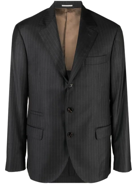 Brunello Cucinelli Chalk-Stripe virgin-wool blazer