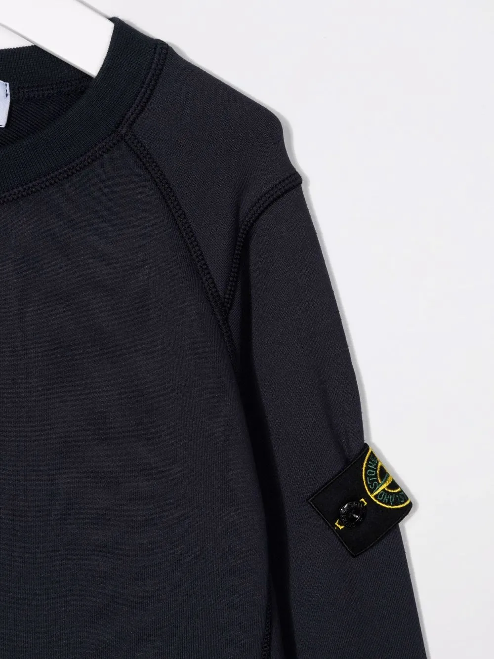 фото Stone island junior толстовка с круглым вырезом и логотипом