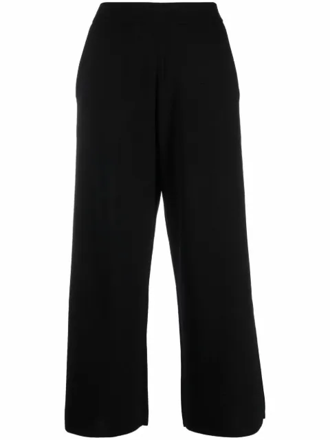 Allude cropped wide-leg wool trousers