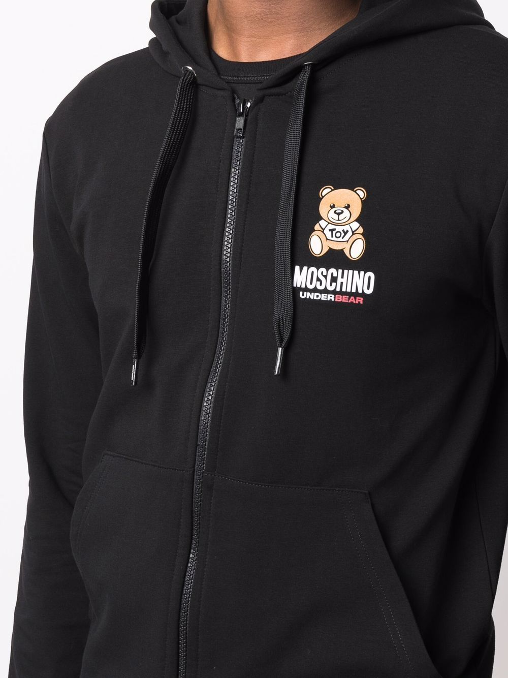 фото Moschino худи на молнии с логотипом teddy